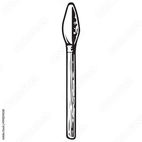 Leather Awl Tool Illustration Off Grid Survival Craft Tool Bushcraft Repair Equipment