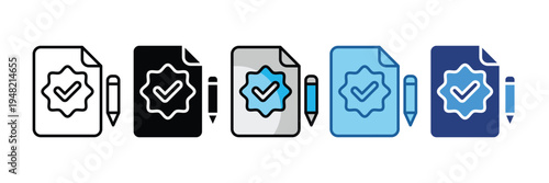 Checklist Done  Icon Set Multiple Style Collection