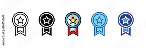 Success Badge  Icon Set Multiple Style Collection