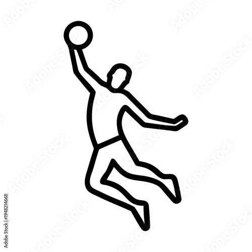 Vector illustration of a man playing volleyball
