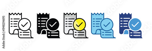 Order Confirmed  Icon Set Multiple Style Collection