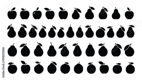 A comprehensive analysis of a visually striking pattern of alternating fruit silhouettes