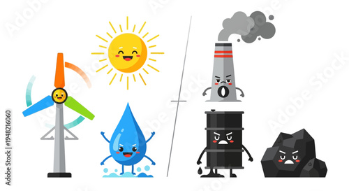 The Vital Choice Contrasting Clean Renewable Energy Sources with Polluting Fossil Fuels for a Sustainable Future