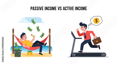 Understanding the Dynamics of Wealth Generation Contrasting Passive Income Streams with Active Earnings and Financial Lifestyles