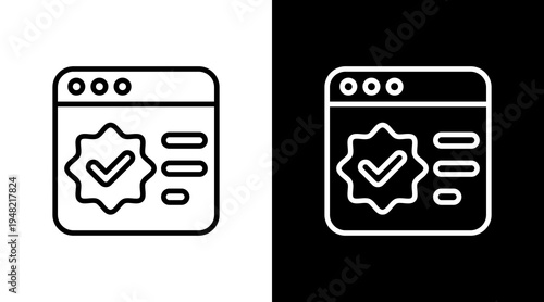 Confirmed Status  White Icon Set Design
