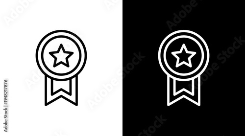 Success Badge  White Icon Set Design
