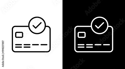 Payment Verified  White Icon Set Design