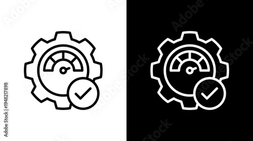 Success Indicator  White Icon Set Design