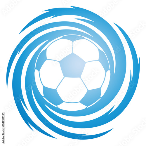 Creative Soccer Ball Logo Vector, Modern Football Icon Design for Sport Brand. Soccer Stadium Vector, Dynamic Soccer Player Kick Silhouette Vector, Sports Logo Design, Modern Football Logo Design Vect