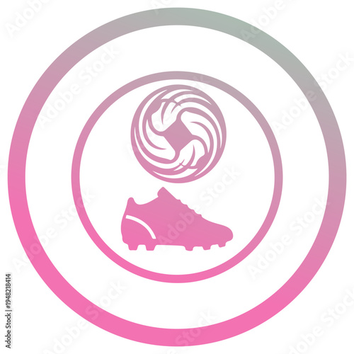 Creative Soccer Ball Logo Vector, Modern Football Icon Design for Sport Brand. Soccer Stadium Vector, Dynamic Soccer Player Kick Silhouette Vector, Sports Logo Design, Modern Football Logo Design Vect