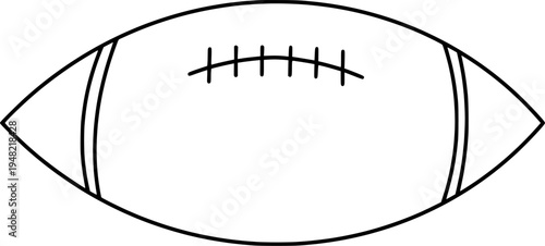 American football lineart vector 