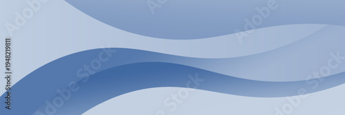Abstract Blue Corporate Wave Header Background. vector illustration