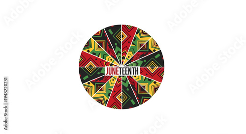 Juneteenth Celebration Emblem Logo Design.