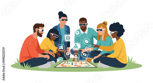 Diverse group of people sitting together.