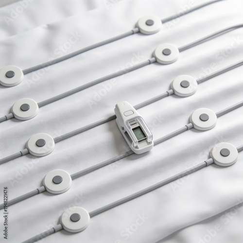 Advanced health monitoring system utilizing sensors for accurate physiological assessment showcasing technological innovation and precision in healthcare management