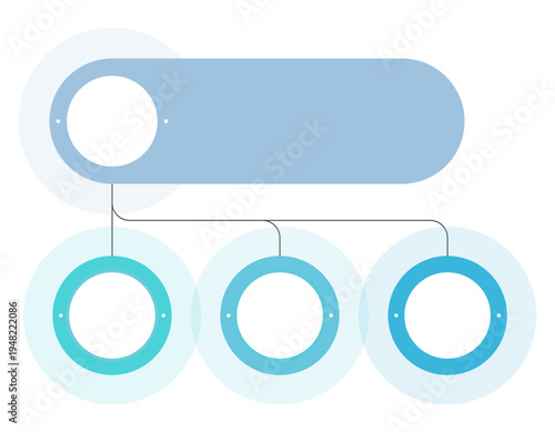 Infographic template with main title and 3 elements