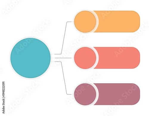 Infographic template with 3 elements