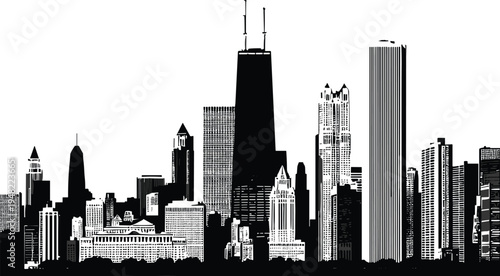 Set of black silhouettes featuring various wild animals including elephants giraffes deer and penguins with young offspring isolated on white background for nature themes.