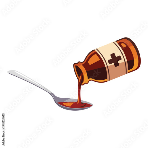 Liquid Medicine on Spoon