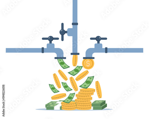 multiple streams of income Passive income from invest in multi assets financial wealth for future vector illustration