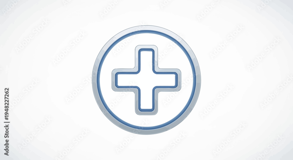 Obraz premium Medical Cross Symbol - Health, Healthcare, Medicine, First Aid, Pharmacy, Hospital Icon