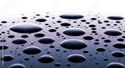 Water Droplets on Surface, Macro, Abstract, Raindrops, Wet Texture