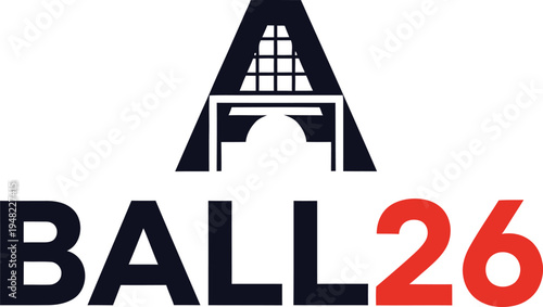 Ball 2026 sports event logo with landmark tower silhouette and bold red text detail