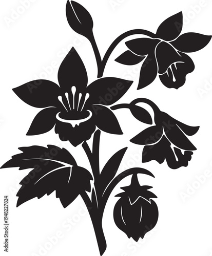 Wood Orchid Flower  Icon – Vector Illustration