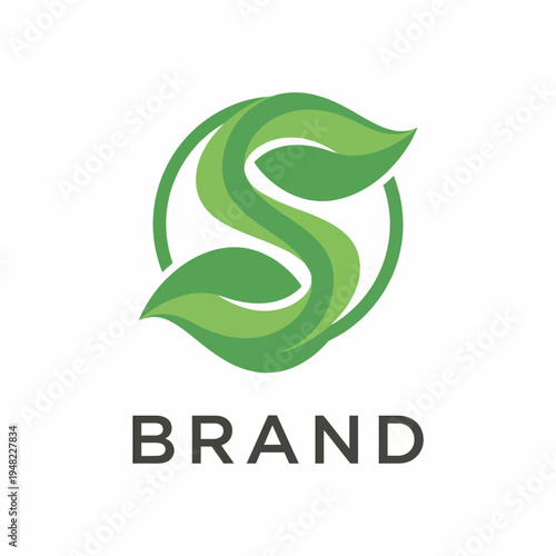 This contemporary logo presents a stylized 'S' formed by intertwining leaves, representing both nature and a modern approach to branding for eco-conscious companies.