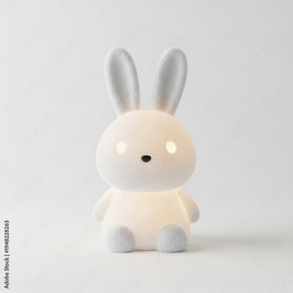 Obraz premium Cute Glowing White Bunny Night Light