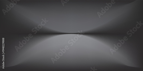 Abstract gradient podium background. Empty gray 3D studio background. Clean scene for product presentation mockup template. eps 10