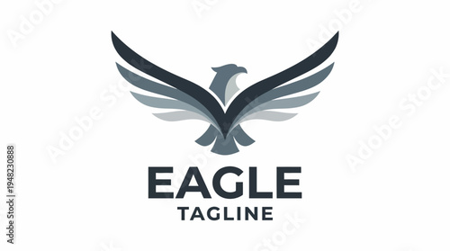 A powerful logo design featuring an eagle with outstretched wings, perfect for brands emphasizing strength, freedom, and high aspirations.