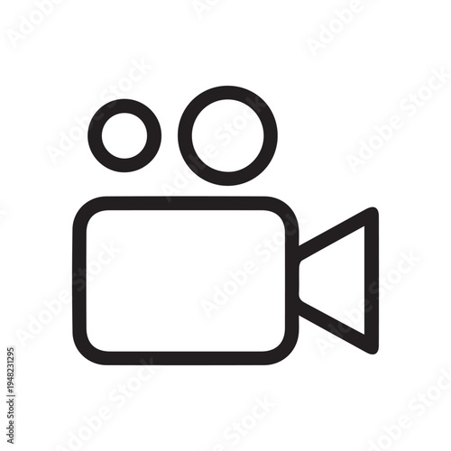 Video Camera Recorder Icon – Film Recording Media Production Vector