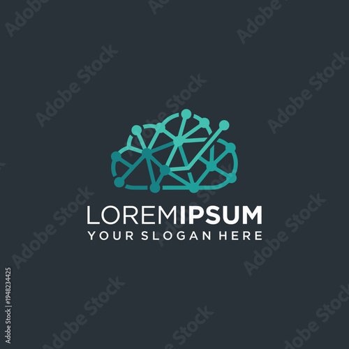 A stylish and abstract logo design featuring interconnected shapes and lines, representing innovation and connectivity for technology brands or services.