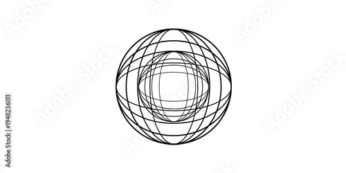 A complex geometric design featuring multiple overlapping circles in a circular arrangement.
