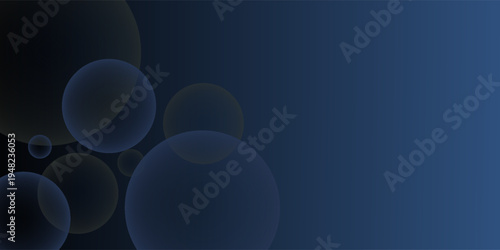 Abstract background with a gradient blue background and overlapping translucent circles, creating a smooth, modern texture. Minimal abstract circles vector gradient background