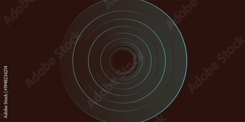 Dark circles image works good for modern poster, website background, print or app. 3D illustration.