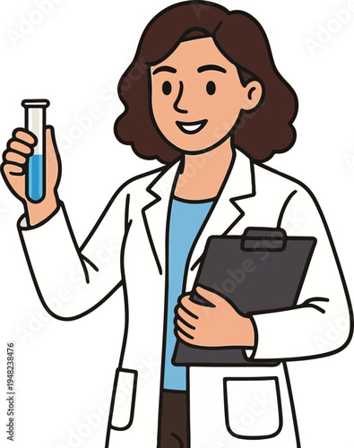 doctor with a test tube