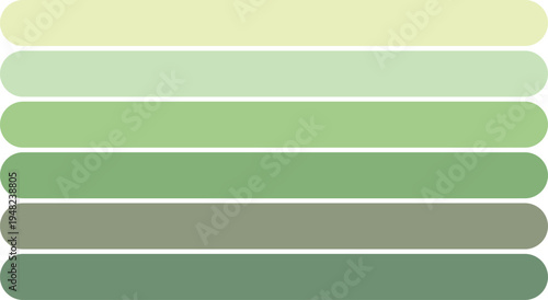 Minimal Green Rounded Rectangle Color Palette Set for UI Background Design