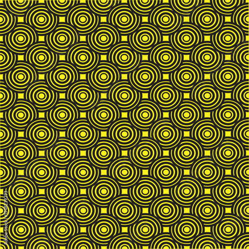 Abstract yellow and black concentric circle optical illusion background design abstract, geometric, pattern, concentric circles, optical illusion, yellow and black, minimalist