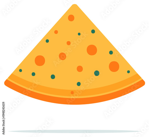 Crepe illustration with fillings sweet pancake triangular flat vector food