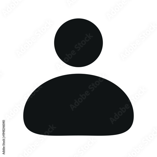 User profile icon set with single person silhouette representing account, avatar, login, identity and user interface concept