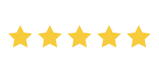 five star icon golden rating rate customer review png file type