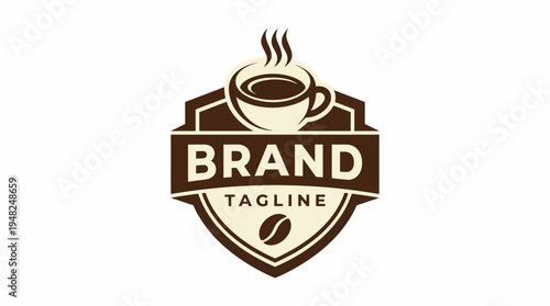 This logo design features an inviting coffee cup with steam rising, perfect for representing cafes, coffee shops, or brands that want to evoke warmth and comfort in their branding.