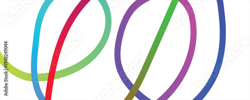 Multicolored hula hoops in various positions
