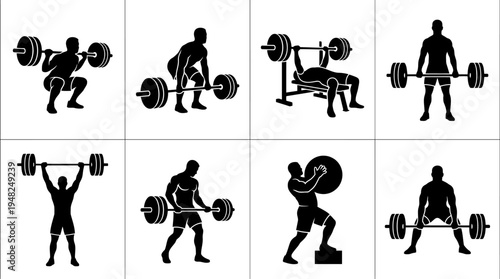 Weightlifting Vector Silhouettes for Fitness Training and Design