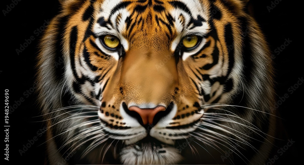 Fototapeta premium Close up portrait of a tiger's face