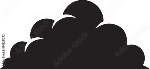 Black cloud icon vector