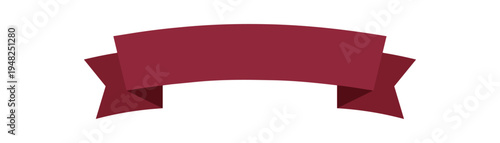 Red banner ribbon isolated on black background vector illustration