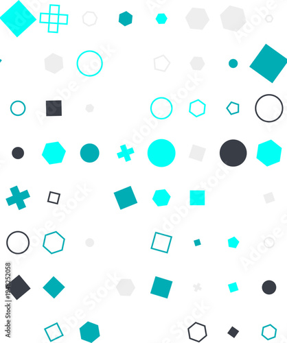 pattern grid square Seamless geometric pattern with abstract shapes. Modern background with simple figures.